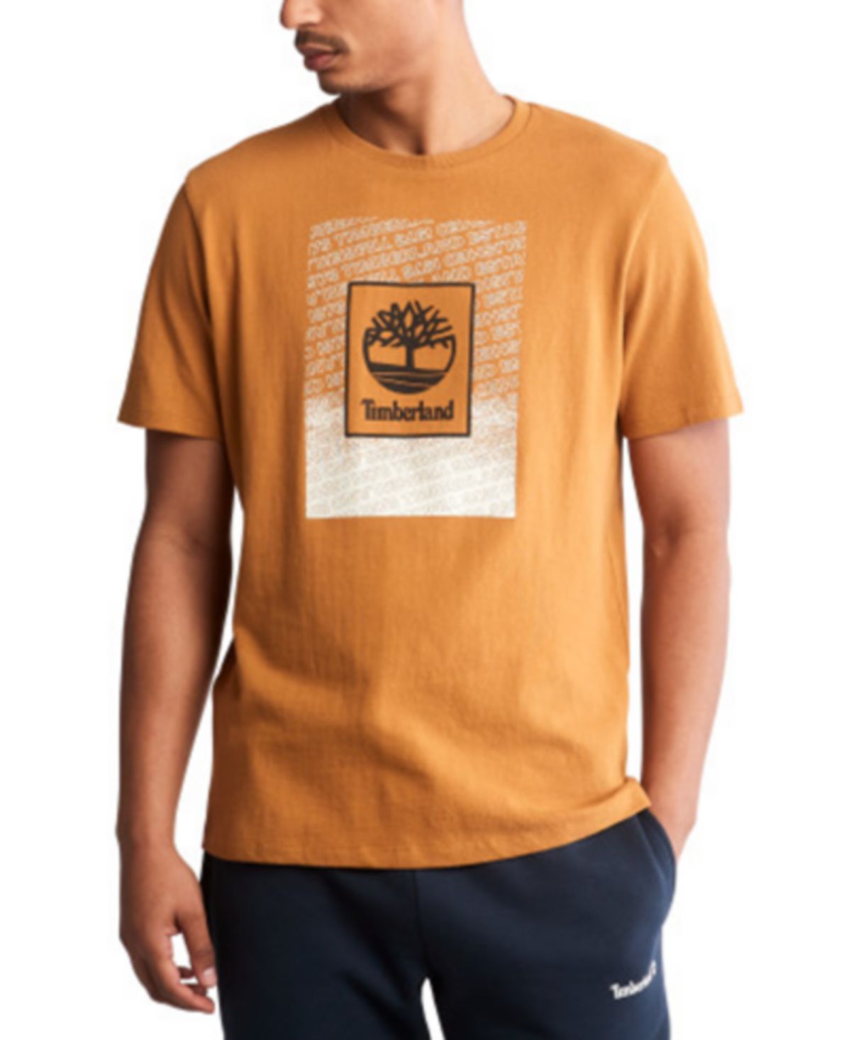 Timberland Men's Outdoor Archive Short Sleeve Graphic T-Shirt Yellow Size X-Large