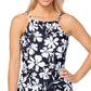 Island Escape Women's Cali Underwire Tankini Top Swimsuit Black Size 12
