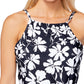 Island Escape Women's Cali Underwire Tankini Top Swimsuit Black Size 12
