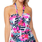 Island Escape Women's Lux Strapless Tankini Top Swimsuit Multicolor Size 14