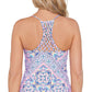 Raisins Junior's Macrame Back Tankini Swimsuit White Size Medium