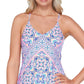 Raisins Junior's Macrame Back Tankini Swimsuit White Size Medium