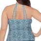 Raisins Curve Women's Boa Tankini Top Swimsuit Blue Size 22W