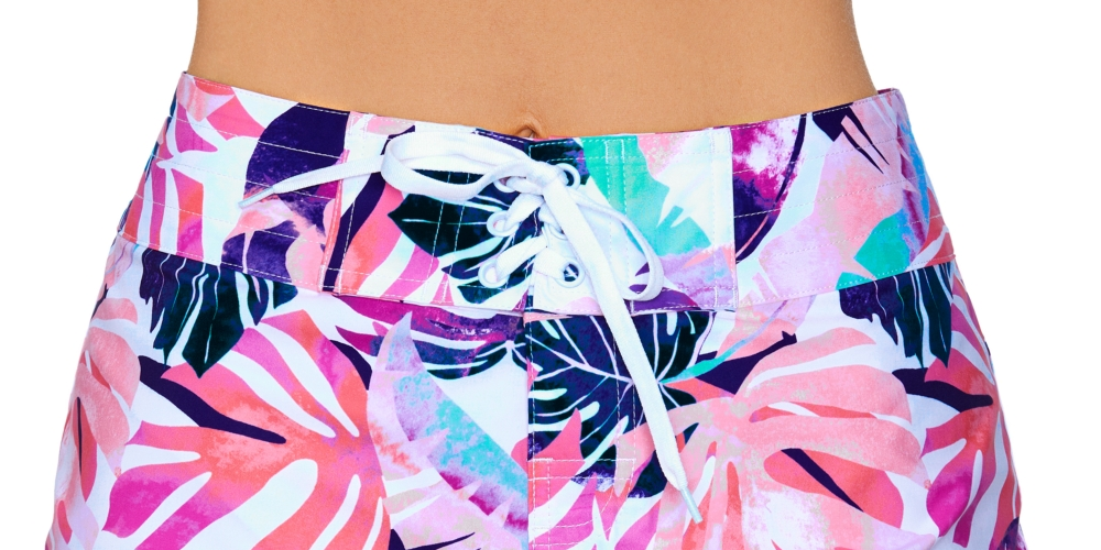 Island Escape Women's Island Board Shorts Swimsuit White