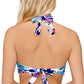 Island Escape Women's Sunshine Halter Underwire Bikini Top Swimsuit White