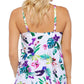 Island Escape Women's Cape Town Printed Tankini Swimsuit White Size 8