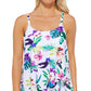 Island Escape Women's Cape Town Printed Tankini Swimsuit White Size 8