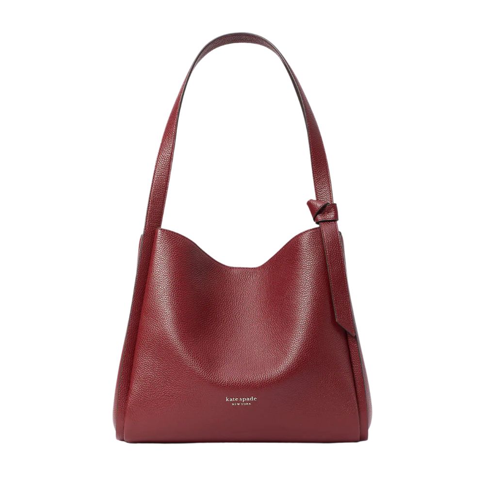 Kate Spade New York Women's Knott Pebbled Leather Shoulder Bag Red Size Regular