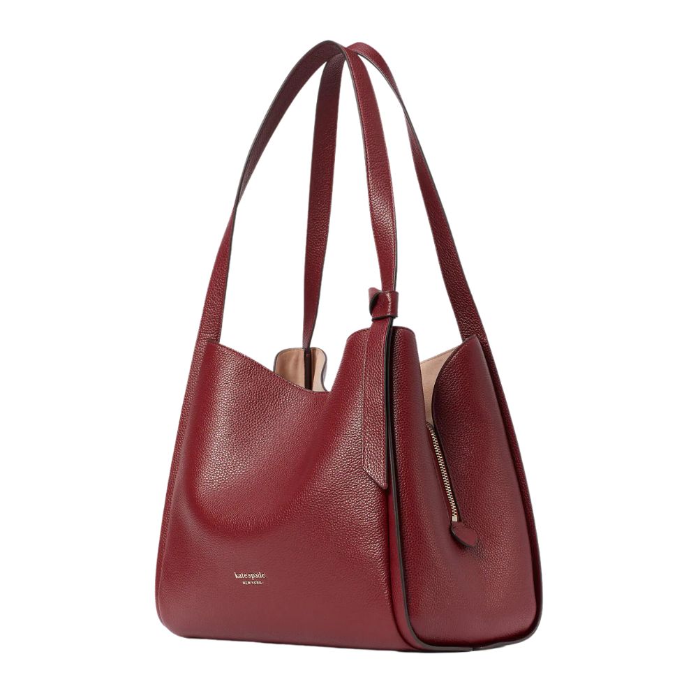 Kate Spade New York Women's Knott Pebbled Leather Shoulder Bag Red Size Regular