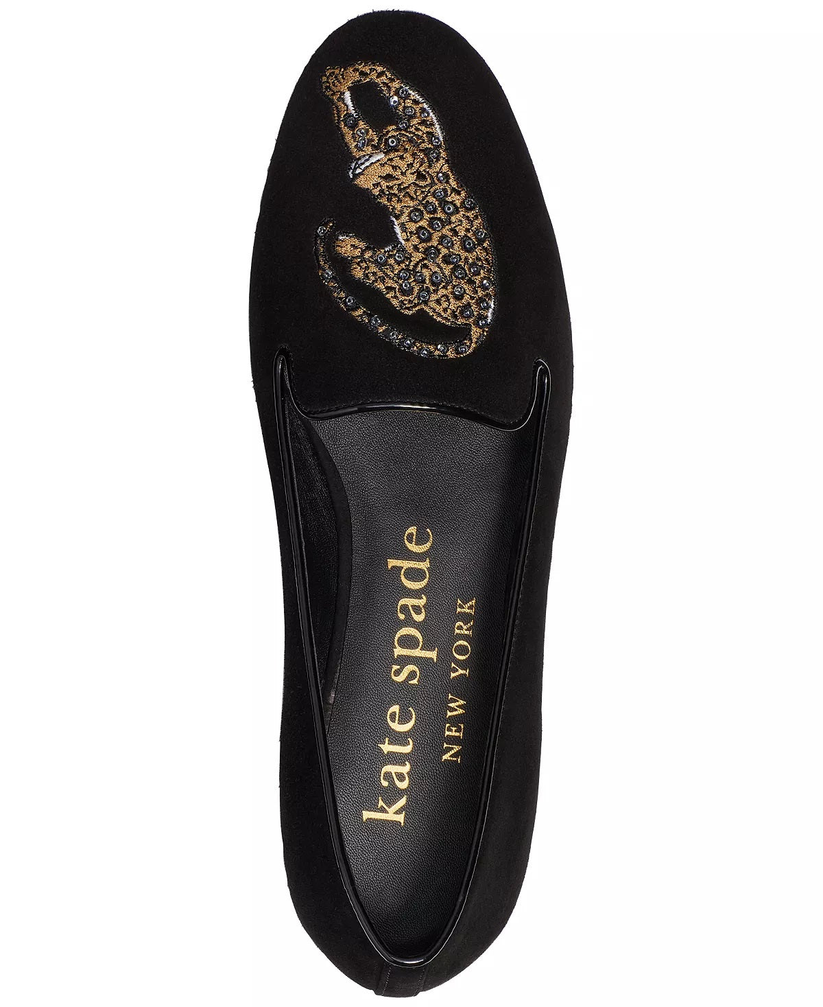 Kate Spade Women's Lounge Leopard Loafer Flats Black Size 7M