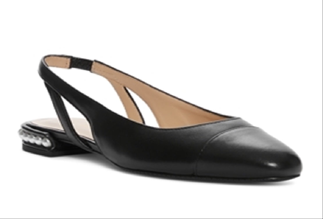 Stuart Weitzman Women's Embellished Slingback Flats Black Size 8.5 M