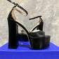 Stuart Weitzman Women's Skyhigh High Heel Platform Sandals Black Size 8 M