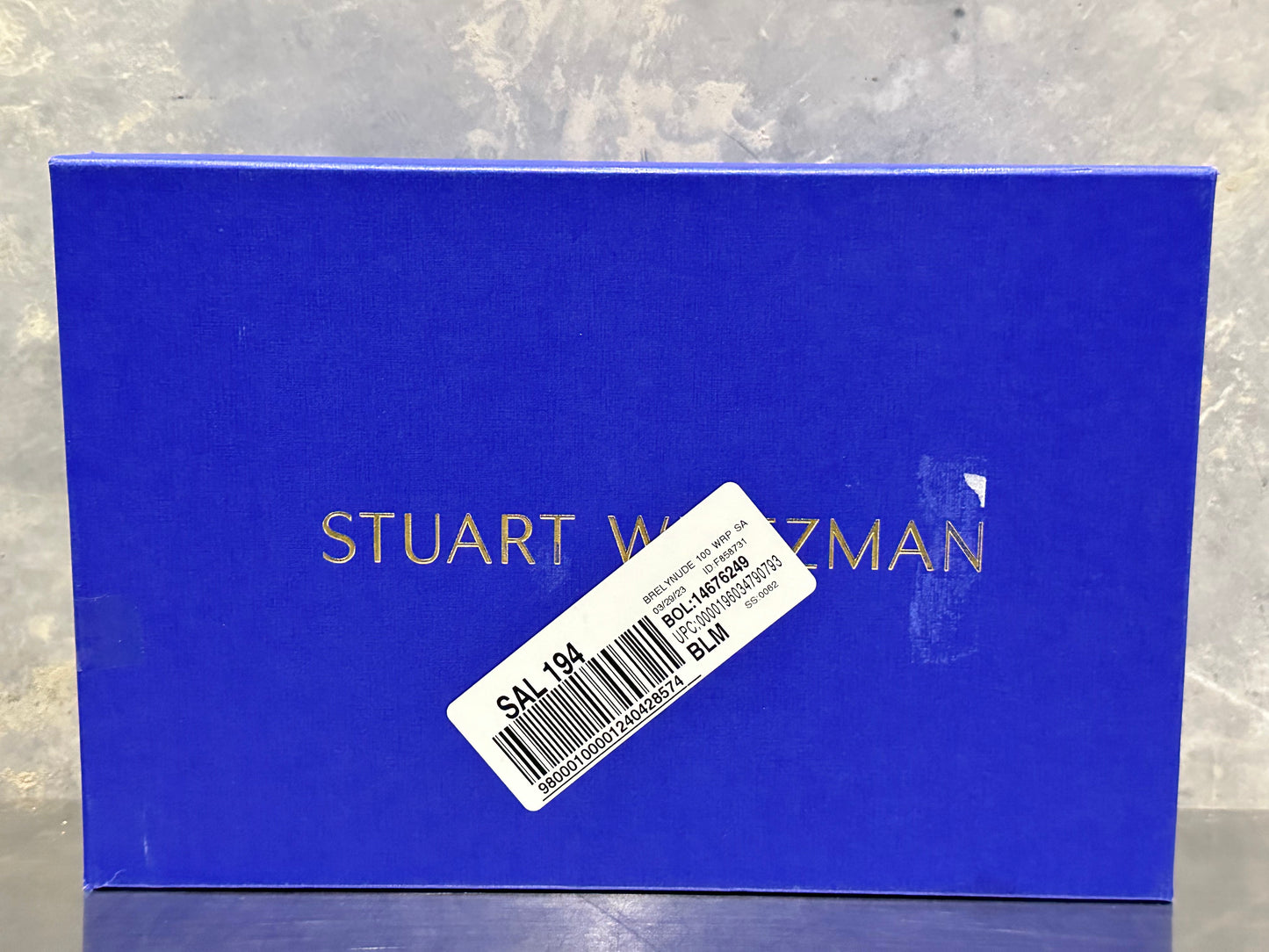 Stuart Weitzman Women's High Heel Wrap Sandals Gray Size 7.5 M