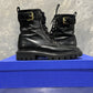 Stuart Weitzman Women's Ultra Lug Sole Buckle Combat Boots Black Size 9 M