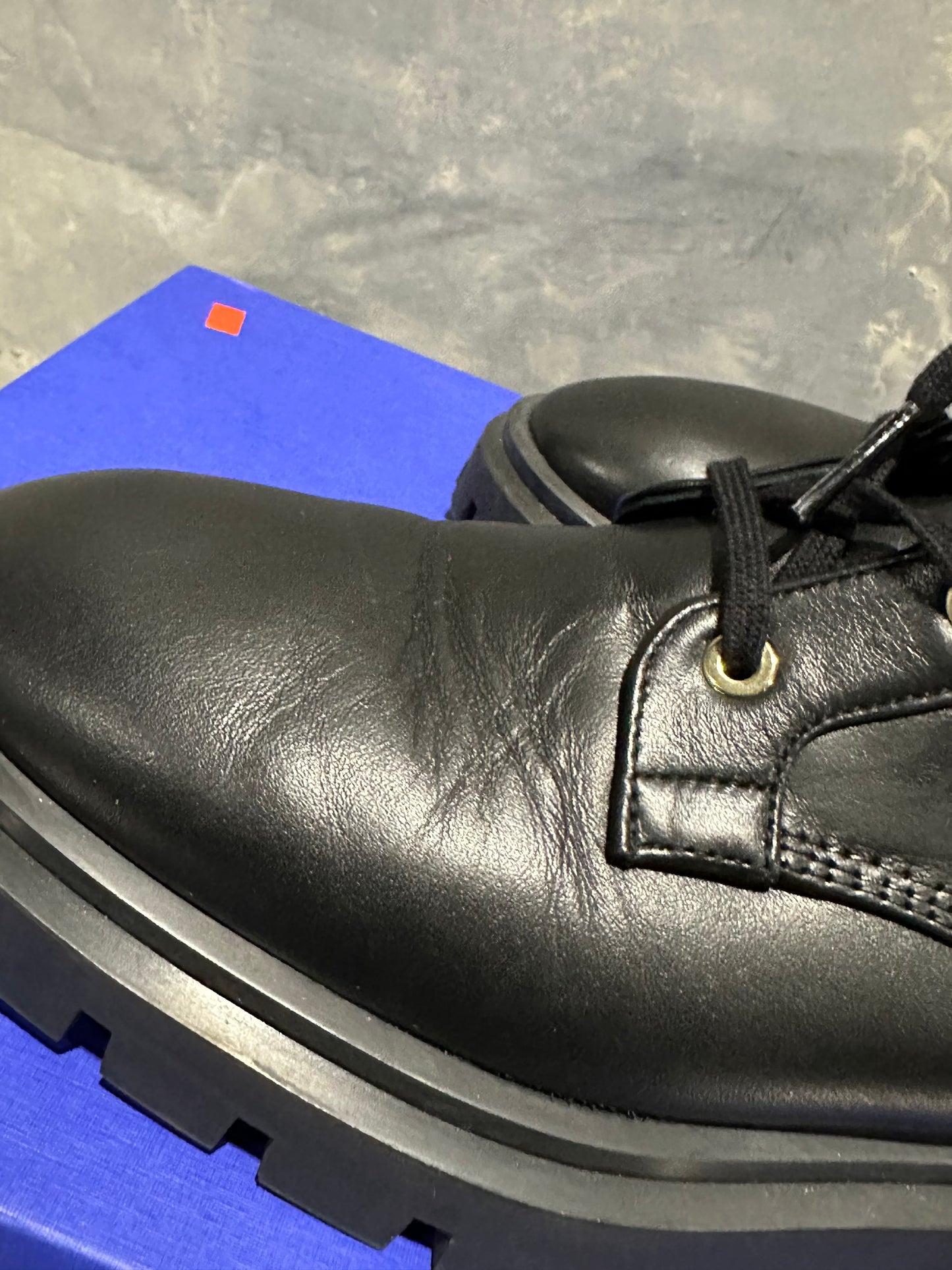 Stuart Weitzman Women's Ultra Lug Sole Buckle Combat Boots Black Size 9 M