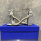 Stuart Weitzman Women's Nearly Nude Bow Accent High Heel Sandals Grey Size 7 M