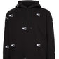 Tommy Jeans Men's Twisted Critter Flag Hoodie Sweatshirt Black Size Medium