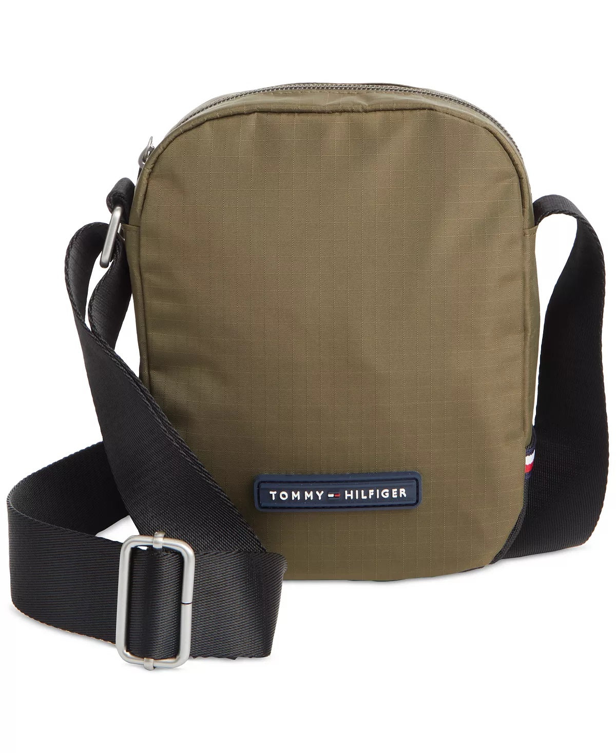 Tommy Hilfiger Men's Alexander Mini Zip Close Reporter Bag Green Size Regular
