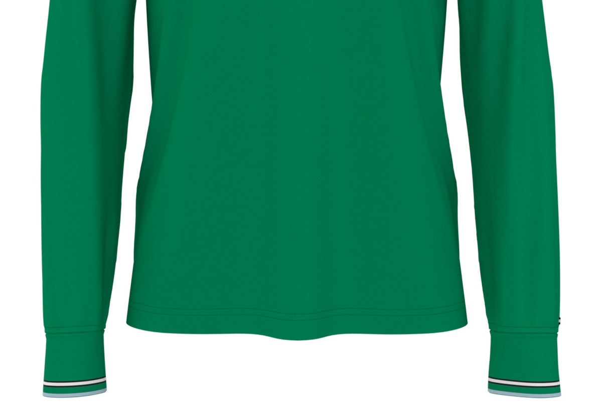 Tommy Hilfiger Men's Essential Logo Long Sleeve Polo Green Size X-Large