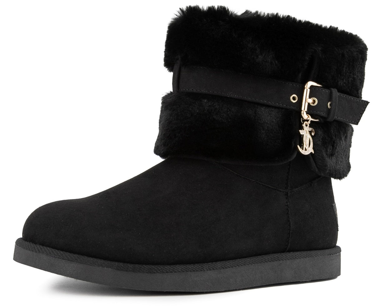Juicy Couture Women's Koala Winter Booties Black Size 9 M