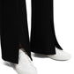 Theory Women's Demitria Slit Double Knit Pants Black Size 10