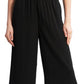 Theory Women's Easy Wide Leg Recycled Polyester Pants Black Size Large