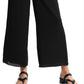 Theory Women's Easy Wide Leg Recycled Polyester Pants Black Size Large