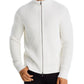 Theory Men's Gary Full Zip Sweater White Size Medium