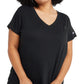 Champion Women's Powerblend T-Shirt Black Size XX-Large