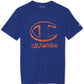 Champion Men's Classic Standard-Fit Logo Graphic T-Shirt Blue Size XX-Large