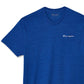Champion Men's Powerblend Slim Fit Embroidered Logo T-Shirt Blue Size Medium
