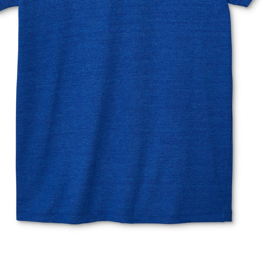 Champion Men's Powerblend Slim Fit Embroidered Logo T-Shirt Blue Size Medium