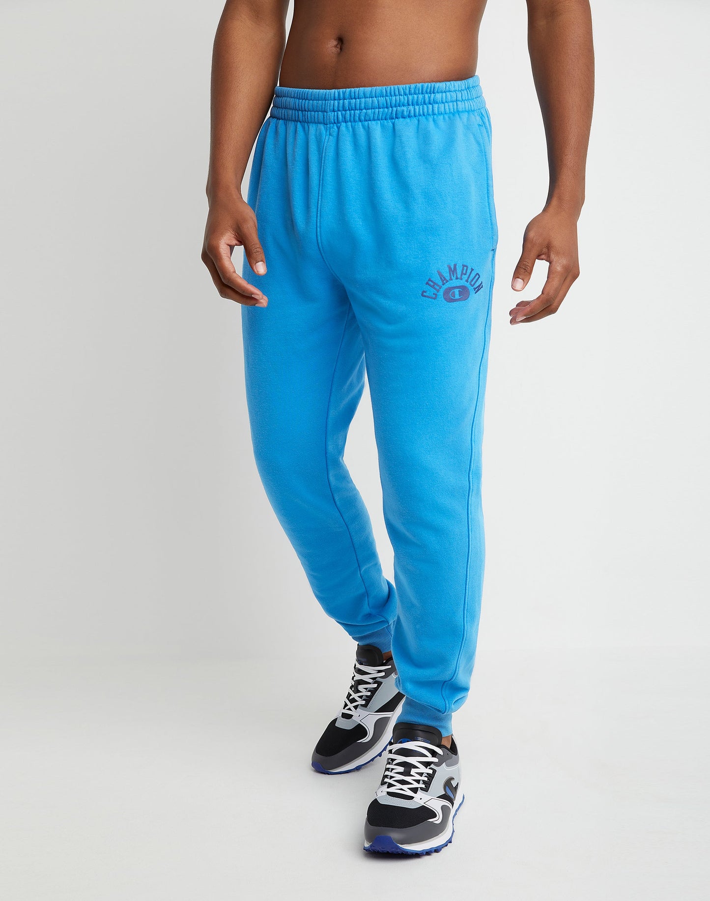 Champion Men's Vintage Wash Varsity Jogger Pants Blue Size Small