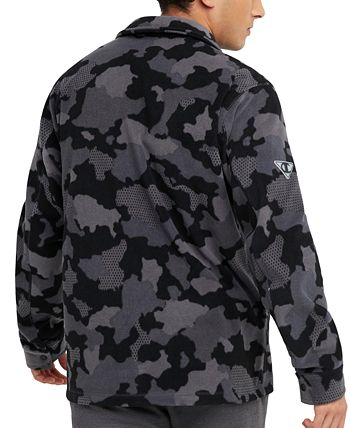 Champion Men's Explorer Fleece Camo Shirt Jacket Gray Size L