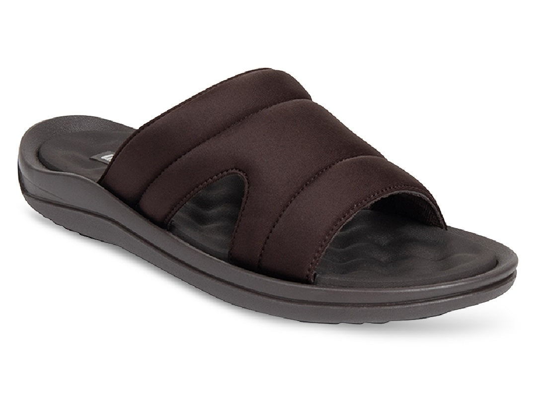 Kenneth Cole Men's Quinn Quilted Slide Sandals Brown Size 7 M