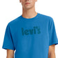 Levi's Men's Relaxed Fit Crewneck Poster Logo T shirt Blue Size XX-Large