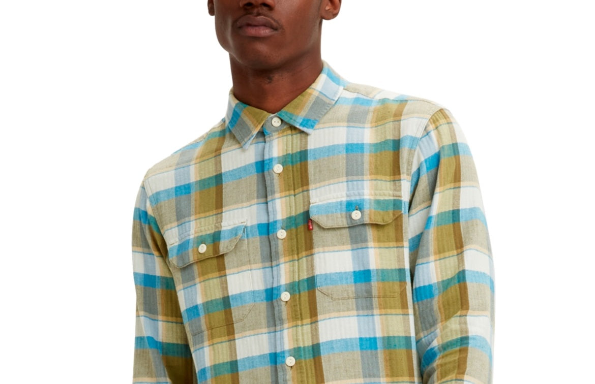 Levi's Men's Classic Worker Relaxed Fit Overshirt Brown Size Small