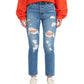 Levi's Women's Cropped Straight Leg Jeans Blue Size 30