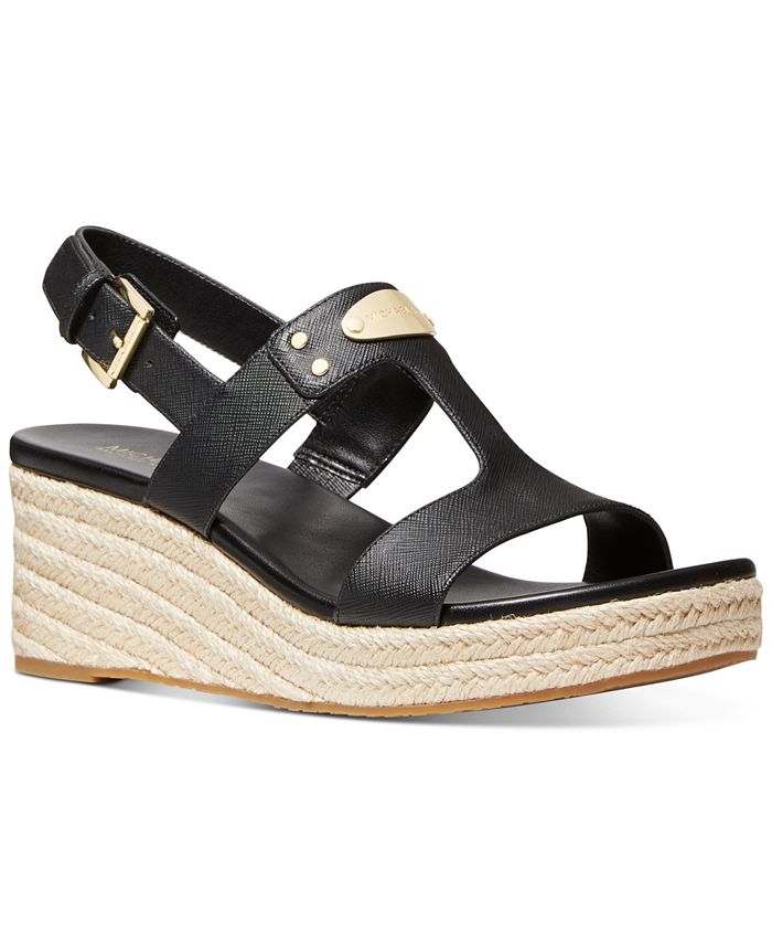 Michael Kors Women's Wedge Sandals Black Size 6.5