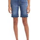 7 For All Mankind Women's High Waist Released Hem Denim Bermuda Shorts Blue Size 16
