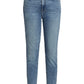 JEN7 Women's High Waist Ankle Skinny With Embroidery Jeans Blue Size 27