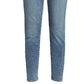 JEN7 Women's High Waist Ankle Skinny With Embroidery Jeans Blue Size 27