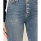 JEN7 Women's Luxe Vintage Ultra High Rise Slim Kick Flare Jeans Blue Size 32