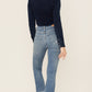 JEN7 Women's Luxe Vintage Ultra High Rise Slim Kick Flare Jeans Blue Size 32
