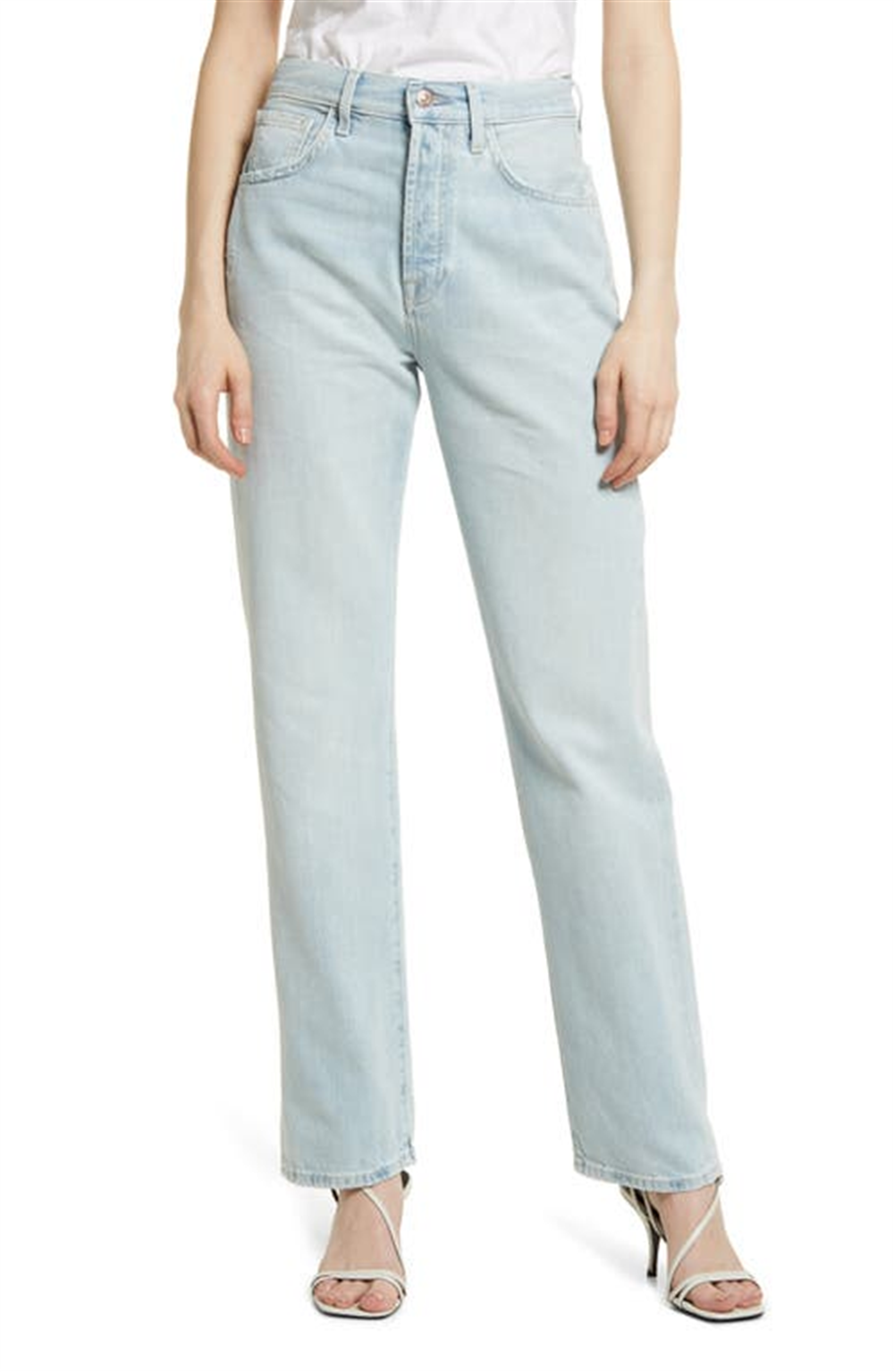 JEN7 Women's Easy Straight Leg Jeans Blue Size 27
