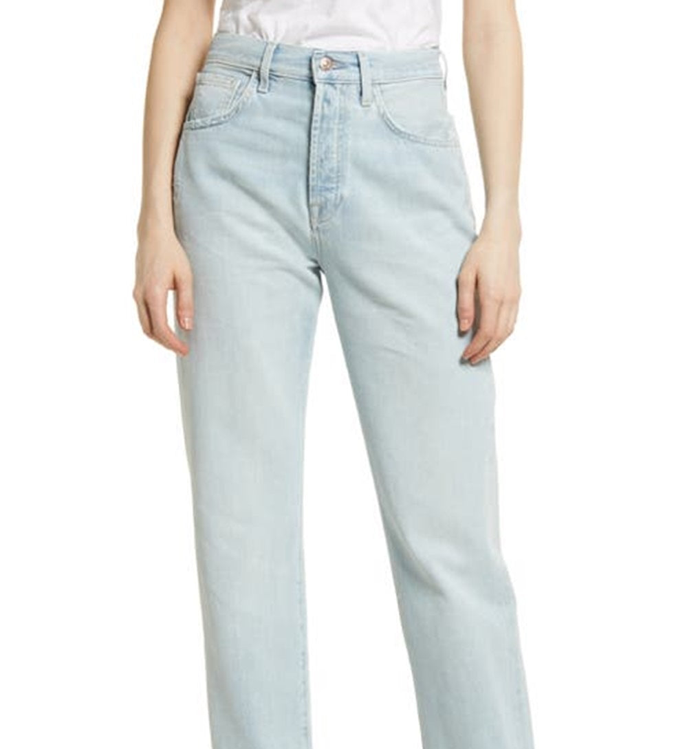 JEN7 Women's Easy Straight Leg Jeans Blue Size 27