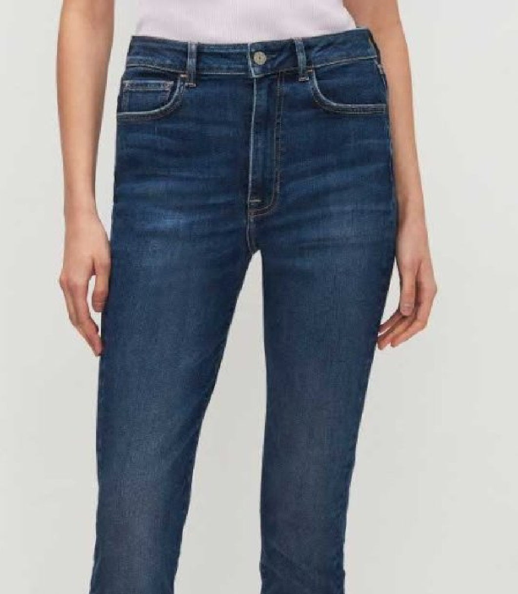 JEN7 Women's No Filter Ultra High Rise Skinny Jeans Blue Size 26