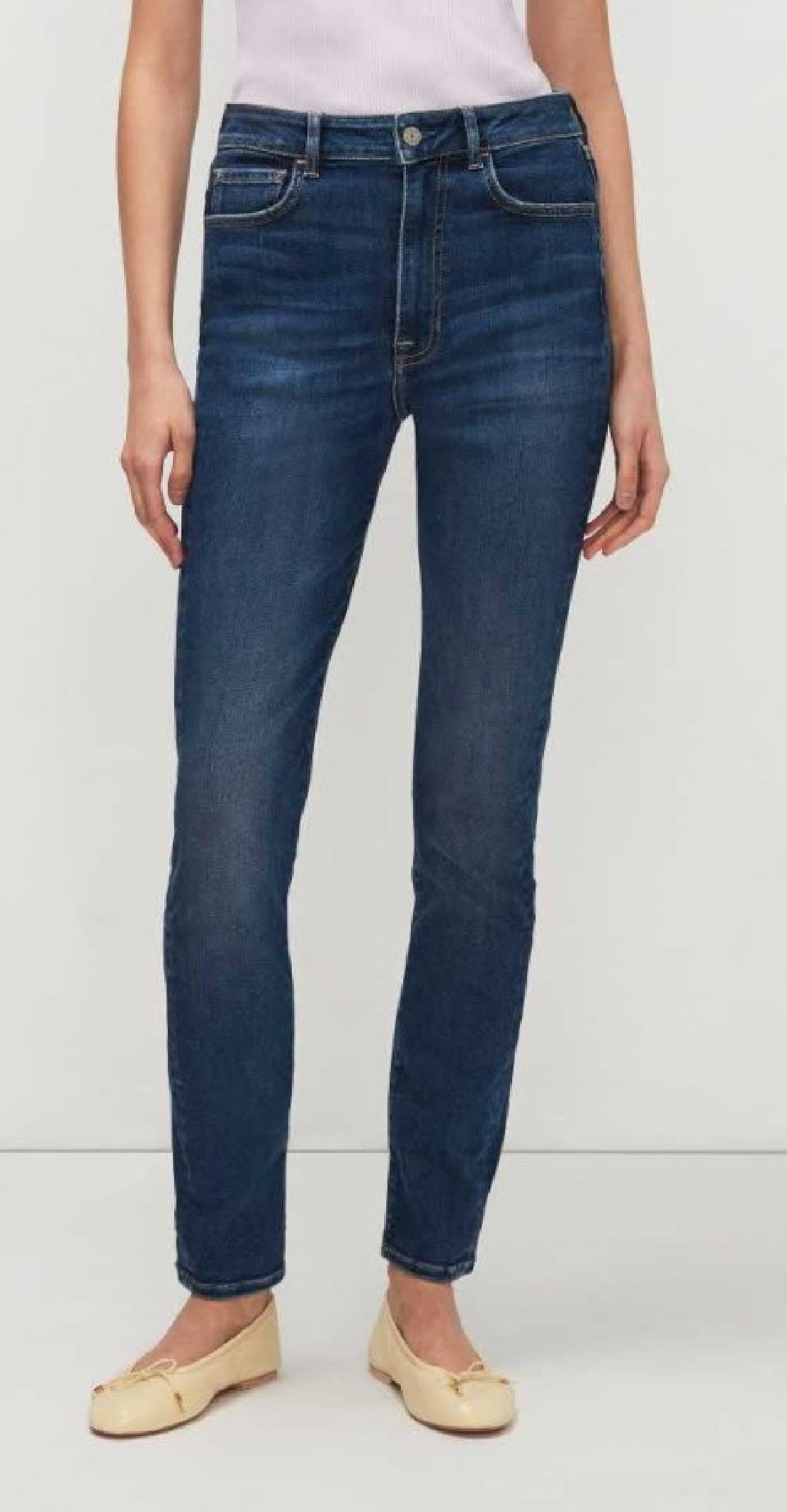 JEN7 Women's No Filter Ultra High Rise Skinny Jeans Blue Size 28