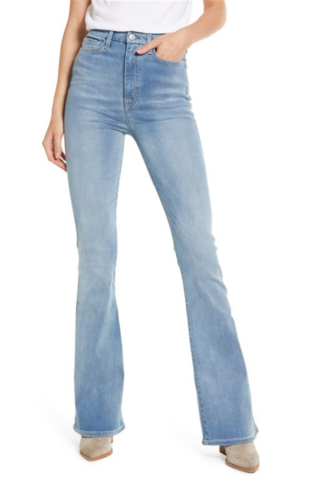 JEN7 Women's High Waist Skinny Bootcut Jeans Blue Size 28