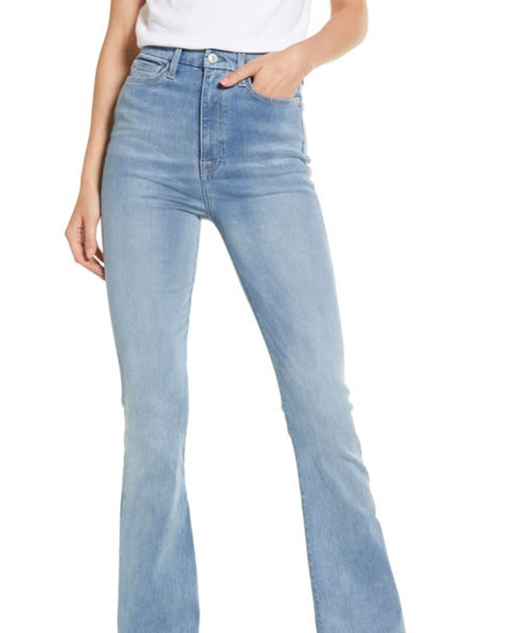 JEN7 Women's High Waist Skinny Bootcut Jeans Blue Size 28
